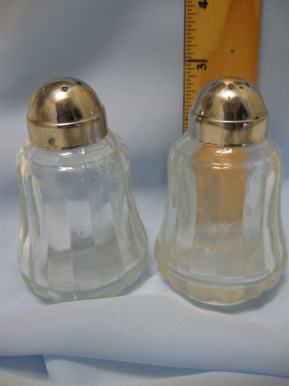 Depression Era Glass Salt and Pepper Shakers by PostedProperty