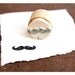 Hand carved Rubber Stamp Mustache - Medium. Completely hand made.