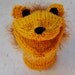 Hand knit lion Puppet, yellow lion hand puppet, knit animal puppet, knit sock puppet, lion sock puppet, hand puppet lion, lion puppet knit