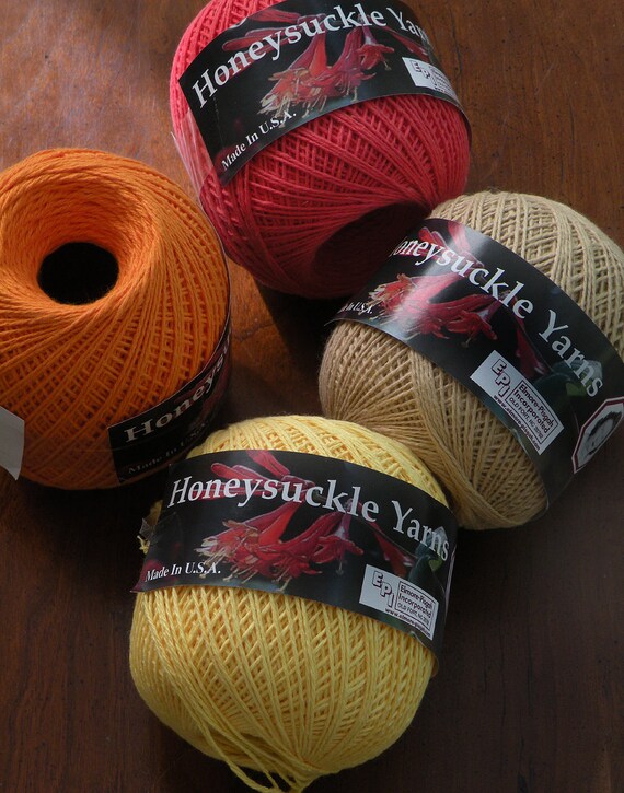 Honeysuckle 3 ply Sport Weight Cotton Yarn by