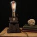 Upcycled Rusty Furnace Vent Edison Filament Bulb Lamp