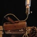 Upcycled Vintage Wood Plane Lamp with Spiral Filament Bulb