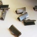 Bronze Ribbon End Caps Crimp Beads 13x8mm 100pcs - Ships Immediately from California - F172