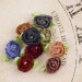 Hermonie Flowers in Vintage 2012 - Rolled Lace Flowers with Pearl Centers - Prima - 556884