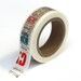 Washi Tape - Brown Red Teal Newsprint - 15mm x 10m - TP50