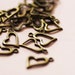 Heart Charms Antique Bronze 20 x 11mm 20pcs - Ships IMMEDIATELY from California - BC59