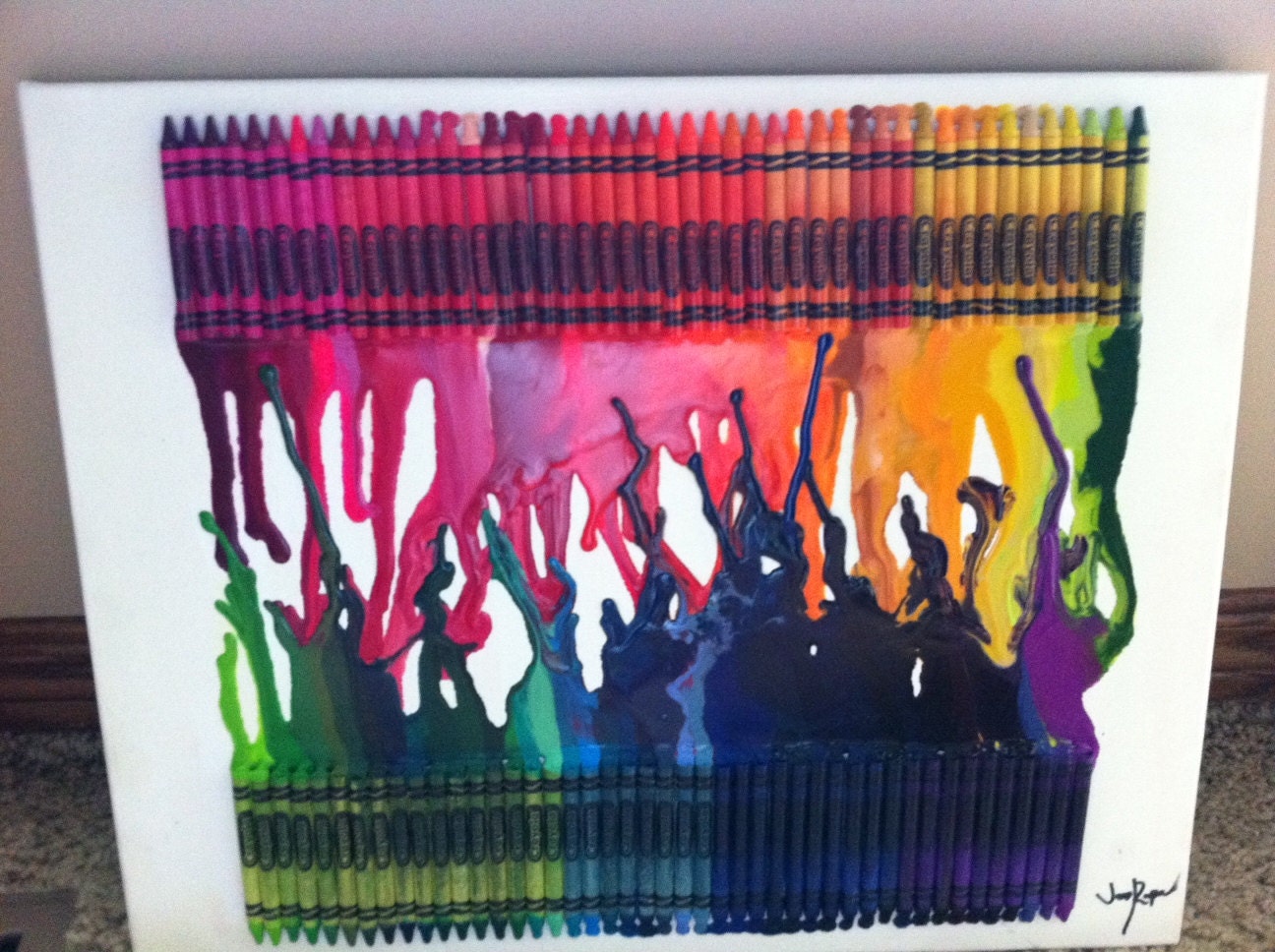 Crayon Drip Art 10