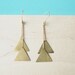 Everyday Earrings : Geometric Brass Triangle Drop