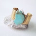 Turquoise Cuff : Spring Jewelry, Wired Raw Turquoise Slab Statement Cuff