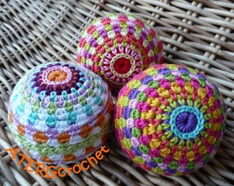 SALE - Crochet pattern rainbow ball by ATERGcrochet