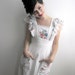 RESERVED for kezia - 70's White Maxi Dress, Eyelet & Floral
