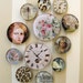 Vintage Clock, Vintage Portrait, Vintage Angel, Vintage Music, Romantic Shabby Chic Magnets, Home Decor, Office Decor