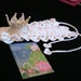 Crown Crochet Head bands. Crochet baby head band with crown. Exclusive Headbands for Princess. Gold and White