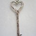 Silver Key Necklace. Silver Key engraving pendant. Silver key pendant. Handmade engraving key. Silver Key charm with chain