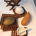 Vintage Set of Teak Grid Trivets