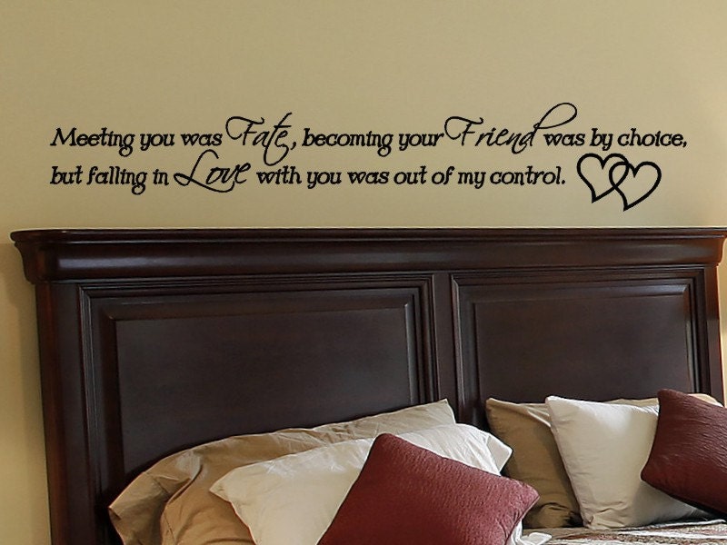 Master Bedroom  Wall Decal Wall Decor  Love Quotes  Wall Art