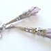 Middle-East Filigree, Antique Bronze and Smooth Lavender Chalcedony Earrings
