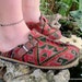 Women's Vegan Slides in Repurposed Laos Embroidery, Clogs Shoes