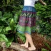 Hand Drawn Indigo Batik and Colorful Embroidery Hmong Skirt