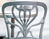 Paris Photo - BIstro Chair in Silver at the Petit Zinc Restaurant, Parisian Fine Art Photograph, Home Decor - ParisPlus