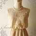 Amor Vintage Inspired- Princess Closet- Romantic Beige Cream Vintage Floral Cocktail Lace Dress -Fit XS and S