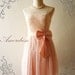 Amor Vintage Inspired- Princess Romance- Strapless Lace Tulle Formal Dress in Pink Old Rose for Wedding, Prom, Any Special Day - Fit S,M-
