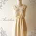 SALE--Amor Vintage Inspired- You are my favourite - Whimsical Lace in Light Beige Cream Homemade Cocktail Dress XS/S