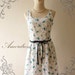 HOT SALE Amor Vintage Inspired- Envy Me- Blue Floral -Retro SweetCotton Dress -Fit XS-S -
