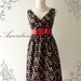 SALE..Amor Vintage Inspired- Vintage Retro- Neon Floral- Cocktail Cotton Dress in Colorful Shade Party or Everyday Dress