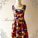 Retro Dress Amor Vintage Inspired- Chilling Princess- Great Paint Colorful Cotton Dress for Any Occasion-Fit S-M-