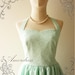 LIMITED Amor Vintage Inspired Gorgeous Neck Tie Mint Green Lace Dress Wedding Prom Party Dress for Any Occasion - Once Upon A Time- Size S-