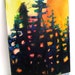Acrylic Abstract Landscape, Original Painting on canvas,"Tricks Trees Do With Sunlight"