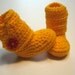 Bright Baby Booties. 0 to 3 months. Ready to ship. Fuchsia flower. Spring. Photo prop.