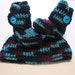 Crochet baby booties and hat set. Baby boy. Ready to ship. Newborn to 3 months.