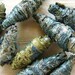Murky Water Tyvek Fiber Bead Jewelry Fiber Art Mixed Media Handmade Supplies