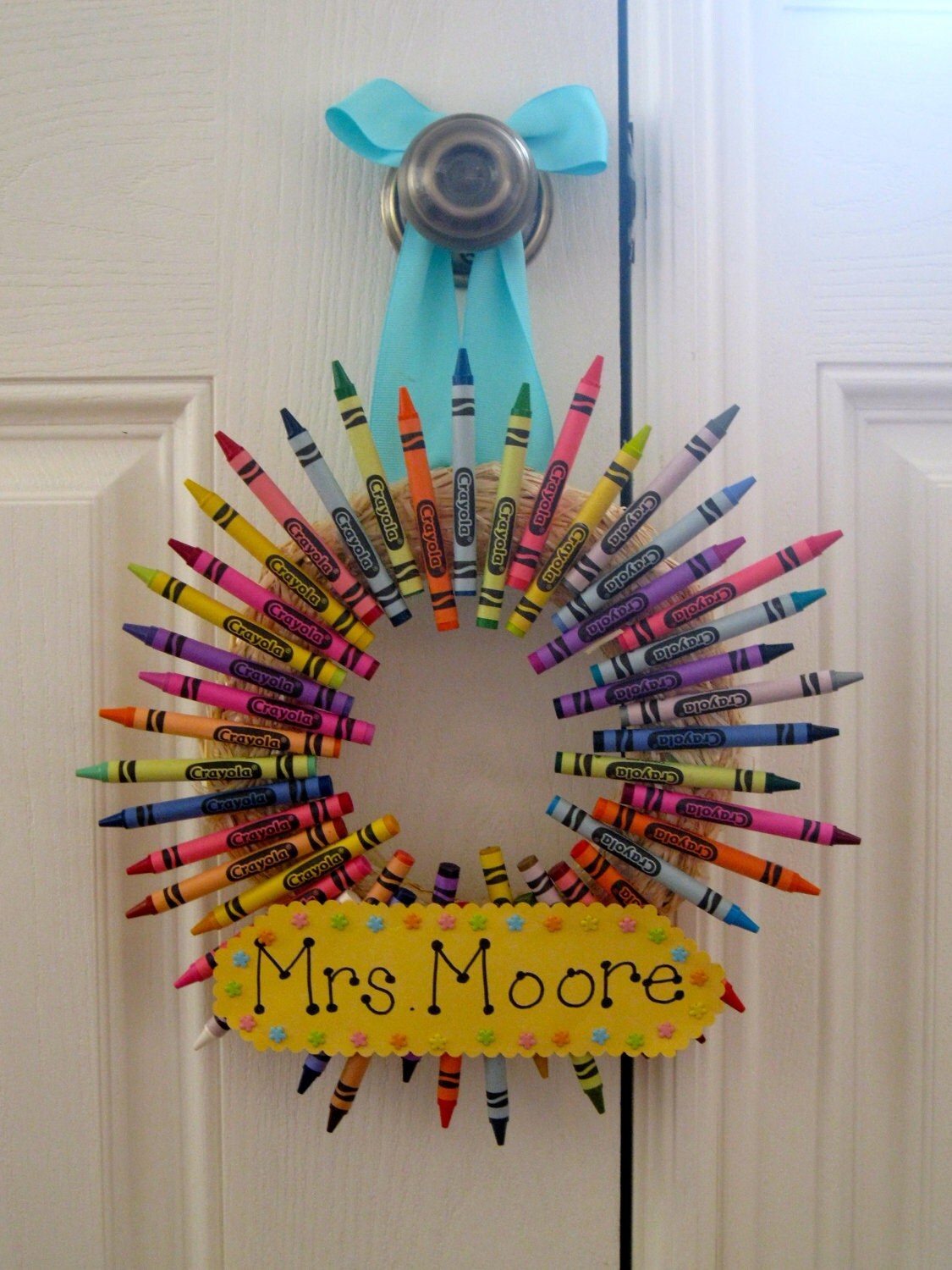 Crayon Wreath RESERVED FOR DANI