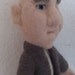 Felted doll Mr. Smith an OOAK needle felted doll anniversery gift retirement gift for men eco friendly