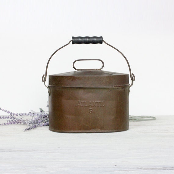 Antique Atlantic 5 Miners Lunch Pail