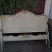 French provincial Vintage Head board and footboard FREE SHIPPING chippy painted cream and gold ornate full size