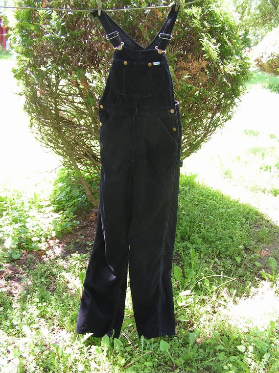 black corduroy overalls