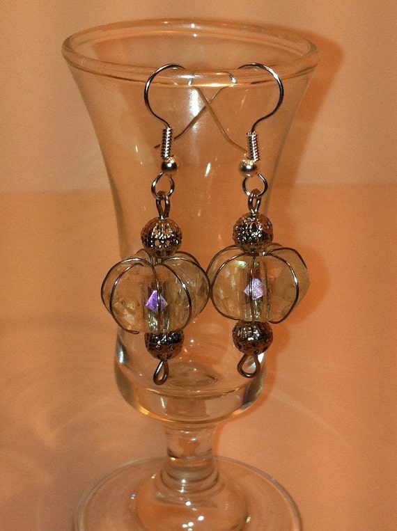Glass Globe Dangle Earrings