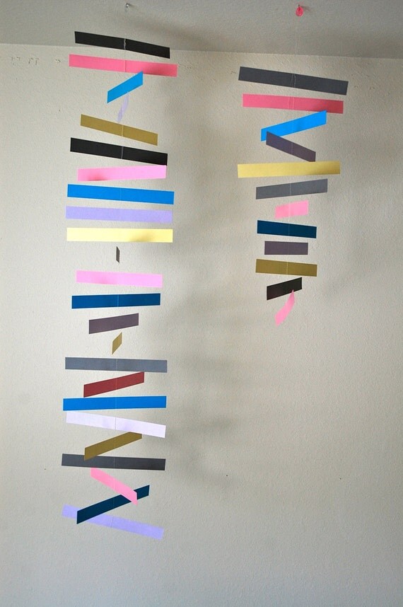 Items similar to Custom Color Paper Mobile, wedding decor, modern Paper