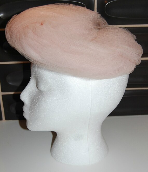 Vintage Pink Saucer Hat