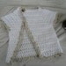 Baby Sweater crochet white and tan