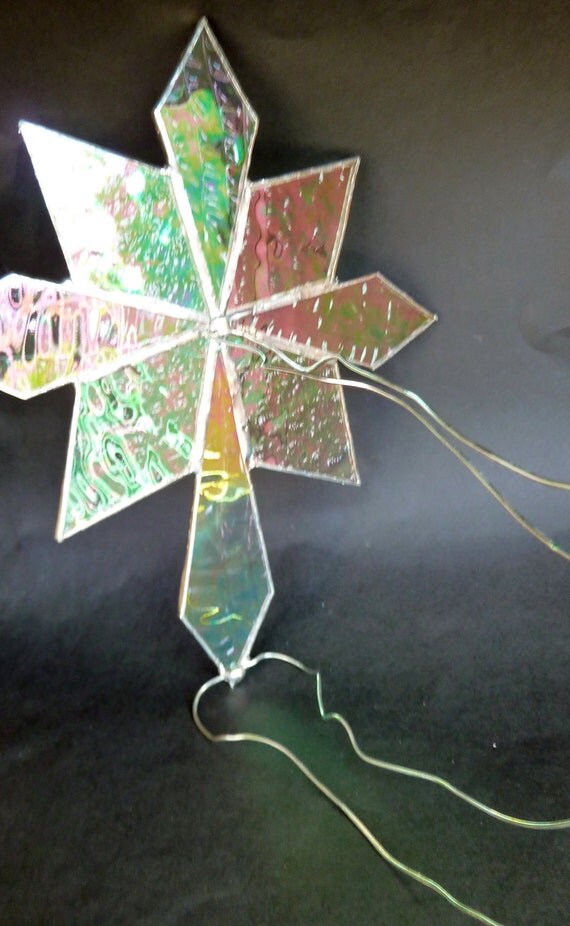 Stained Glass Star Christmas Tree Topper 2