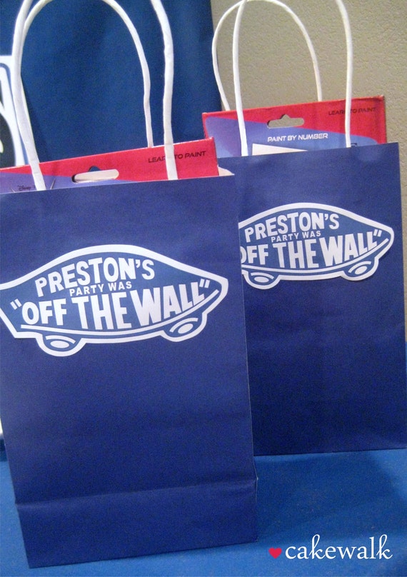 Skateboard Party Favor Bag Tag