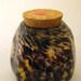 Hand Blown Glass Jar - Igneous Optic Mold with cork