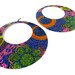 Multicolor big glitter earrings hand painted