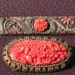RARE Vintage Star of David Honeycomb Coral Glass & Brass Brooch / Unusual Jewelry