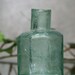 Antique Sheared Top Glass Ink Bottle- Teal Glass